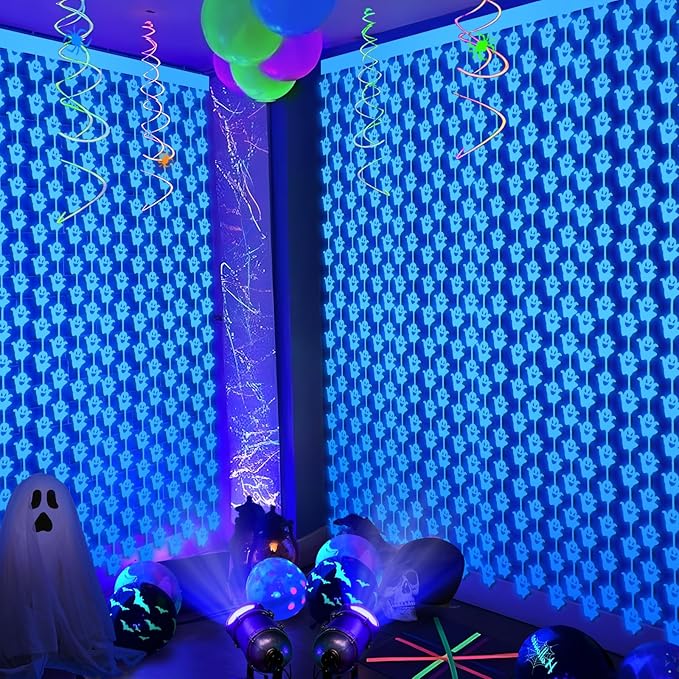 Neon Halloween Party Decorations, 2 Pack Glow in The Dark Party Supplies 3.3 x - Image 6