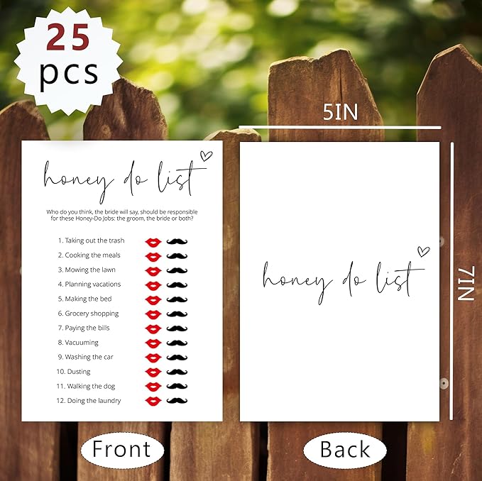 Bridal Shower Games, Honey Do List, Wedding Shower Games - Image 2