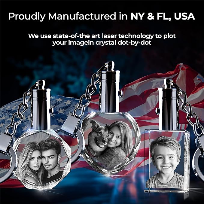 3D innovation Personalized Crystal Keychain Photo - Image 4