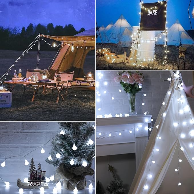 Minetom 66 Feet 200 Led Globe Ball String Lights - Image 6