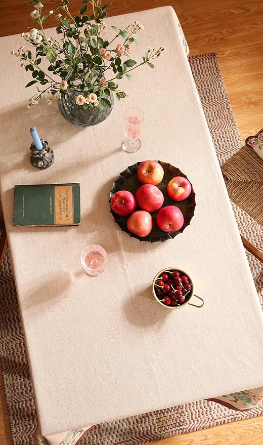 patdrea Designer Beige Extra Long Tablecloth - Image 7