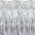 GOER 3.2 ft x 8.2 ft Metallic Tinsel Foil Fringe Curtains Party Photo Backdrop by GOER