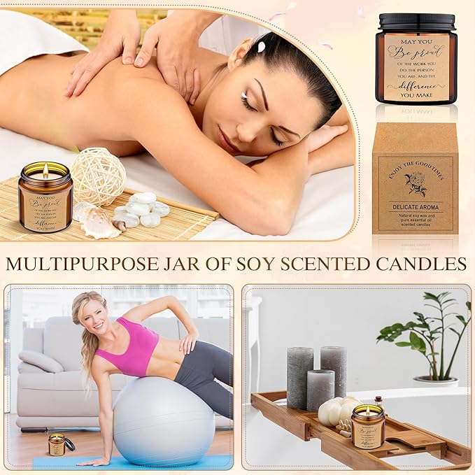 MTLEE 20 Pcs Thank You Gifts Candles 3.5 oz Employee Appreciation Inspirational - Image 5