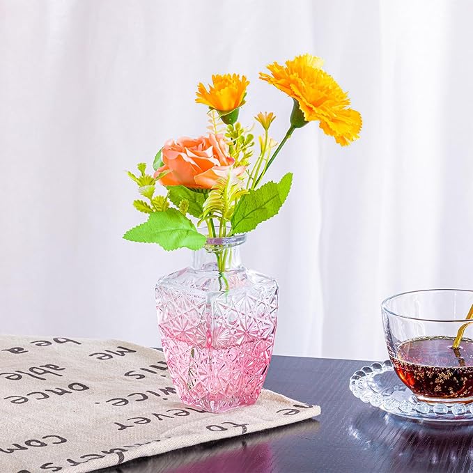 Ollieroo 24Pcs Glass Bud Vases Set, Small Pink Vases in Bulk - Image 3