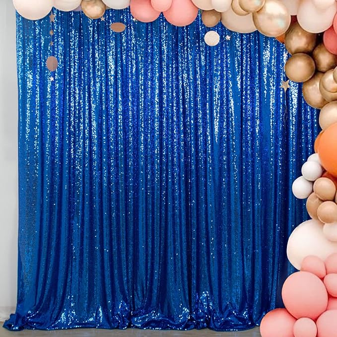 ShiDianYi Sequin Backdrop 10FTX10FT Blue Sparkle Backdrops - Image 2
