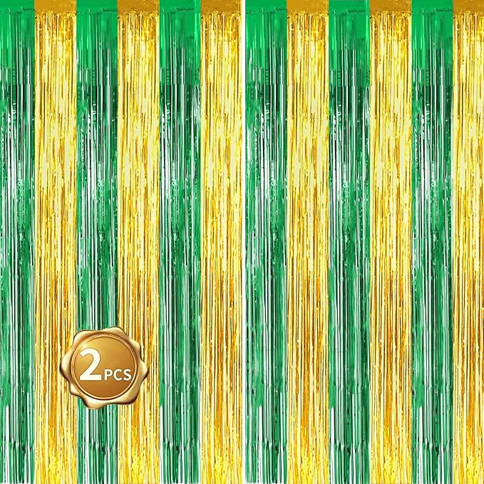BEISHIDA 2Pcs Green Gold Door Streamers Congrats Grade 2025 Decoration Backdrop by Beishida
