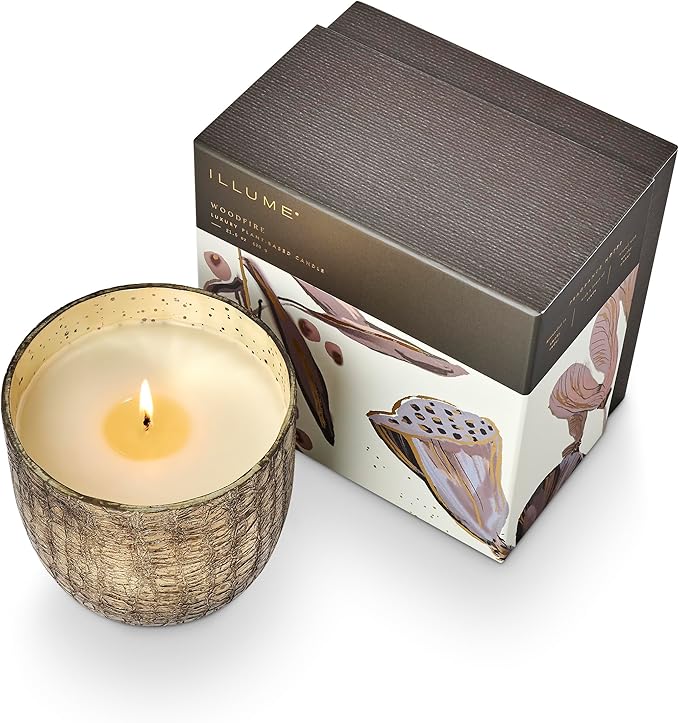 ILLUME Large Boxed Crackle Glass Candle - Image 8