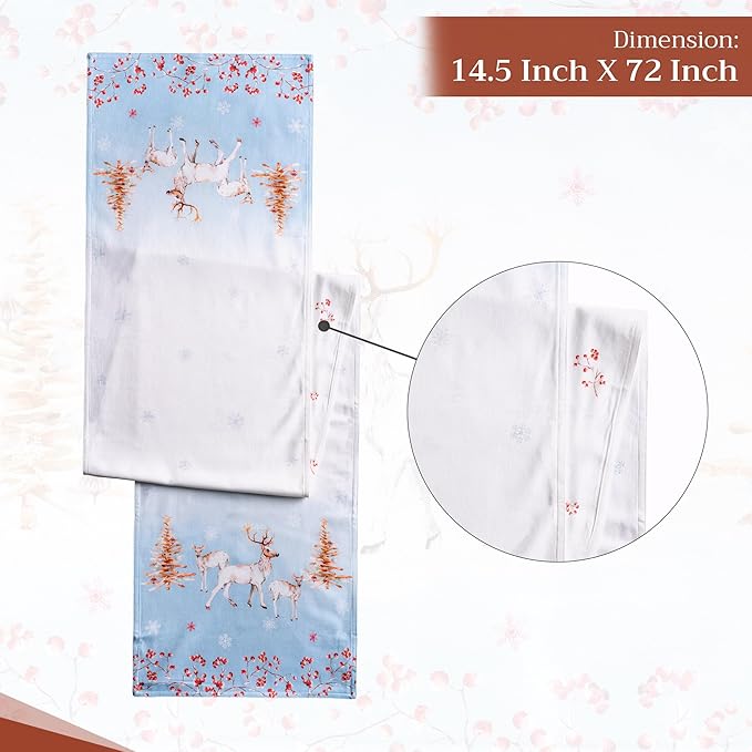Maison d' Hermine Table Runner 100% Cotton Double Layer Table Runners 72 inches - Image 4