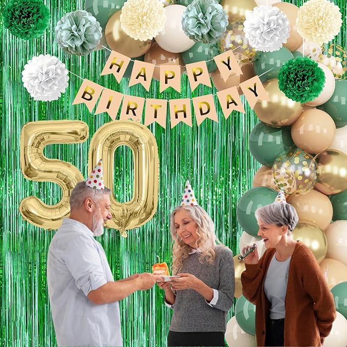 Sage Green 50th Birthday Decorations - Image 7