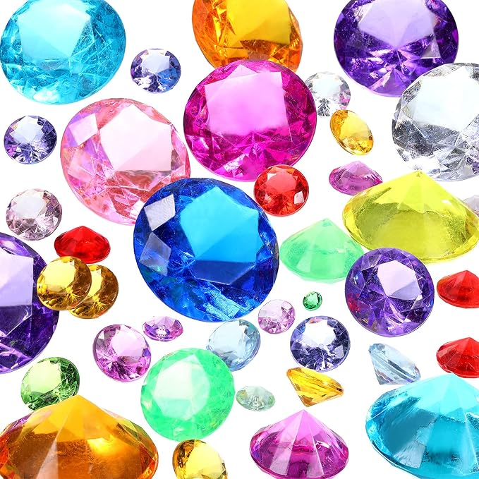 Hicarer 800 Pieces Diamond Decorations Acrylic Diamond Table Scatter Crystals by Hicarer
