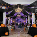 PartyVillage 4 Panels 5ftx30ft Black Ceiling Drapes by PartyVillage
