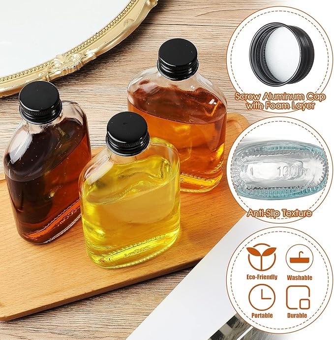 Patelai 16 Pcs Clear Glass Bottles - Image 3