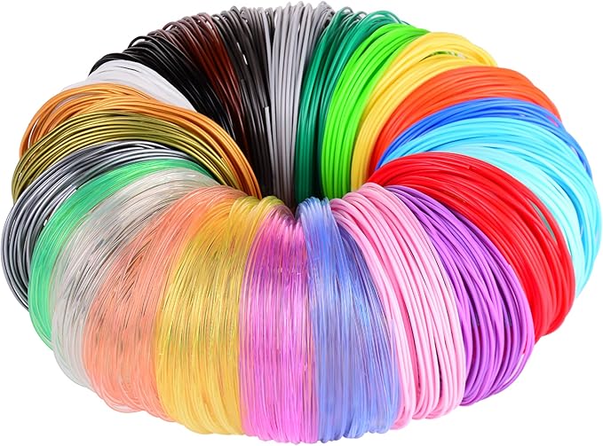 3D Pen 3D Printer Filament, 24 Colors 1.75mm PLA Filament Pack, High-Precision by MIKA3D
