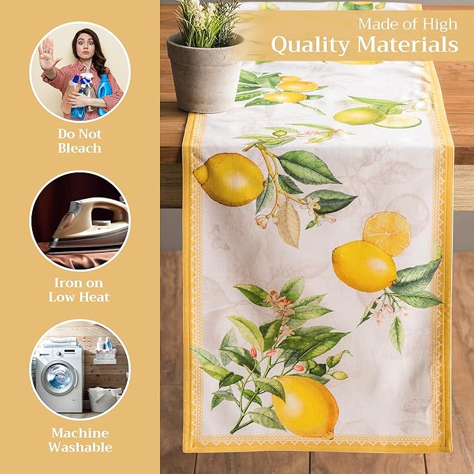 Maison d' Hermine Table Runner 100% Cotton Double Layer Table Runners 108 - Image 3