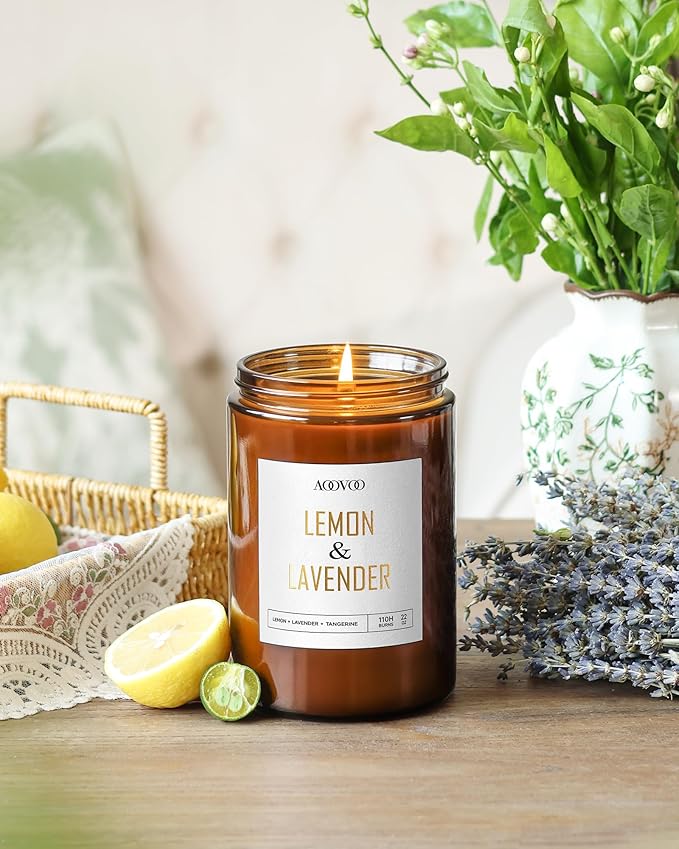 AOOVOO Lemon Lavender Scented Candle - Image 2