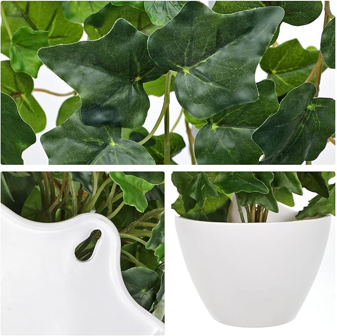 Hollyone Artificial Hanging Plants Wall Potted 47.2" Fake Ivy Vine Faux Ivy - Image 3