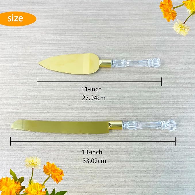 Elegant Cake Knife and Server Set - Image 8
