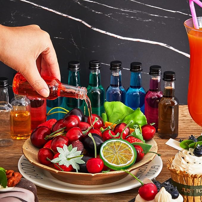 Tessco 100 Pcs Mini Liquor Bottles Plastic Mini Salad Dressing Bottle Christmas - Image 6