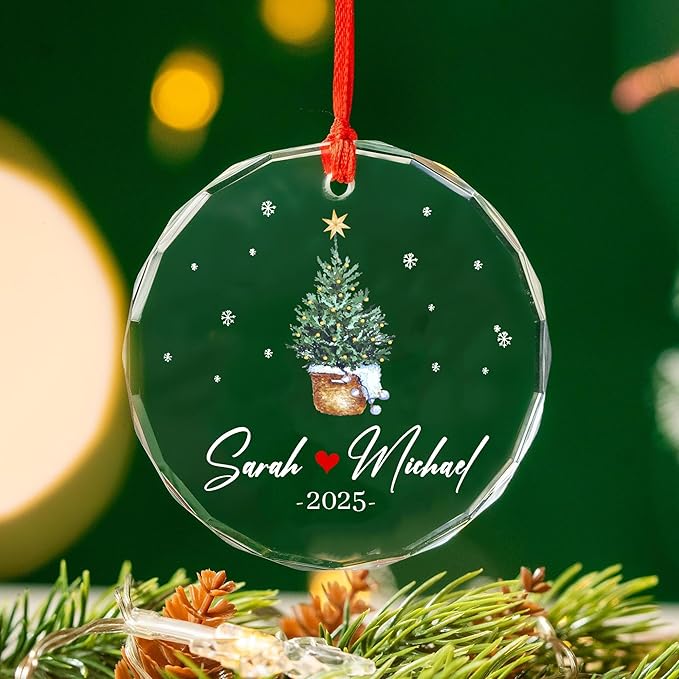 Personalized Glass Ornament 2025 by Noni