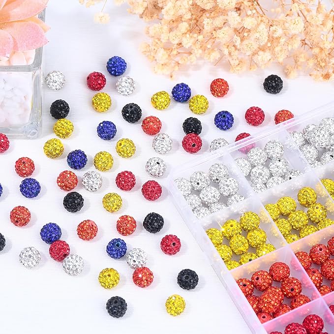 240pcs 10mm Gold Rhinestone Beads - Image 5
