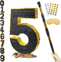 PCFING 20 Inch Number 5 Piñata Gold Black by PCFING