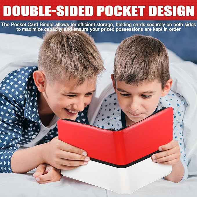 Pinkunn 2 Pack 9 Pocket Card Binder, 900 Double Sided Pocket PU Collection - Image 6