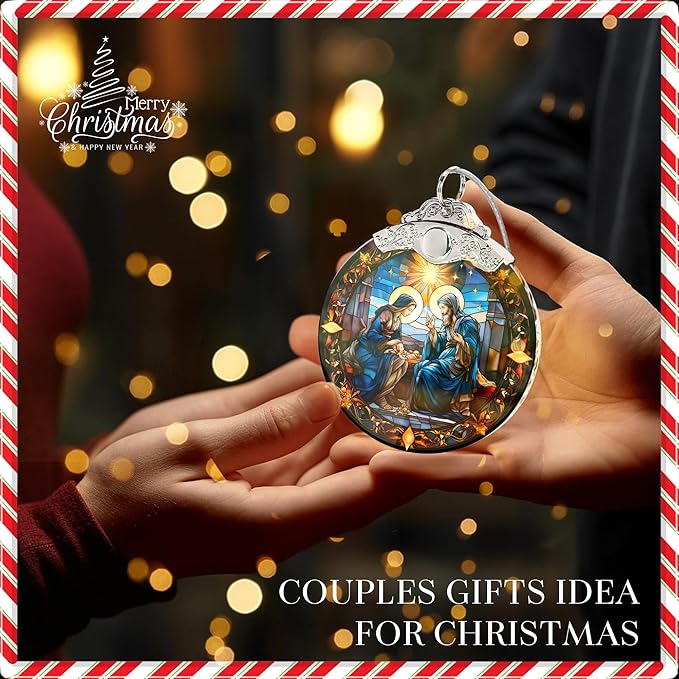 Nativity Ornament, Christian Holiday Decor, Religious Keepsake, Jesus Gift Idea - Image 6