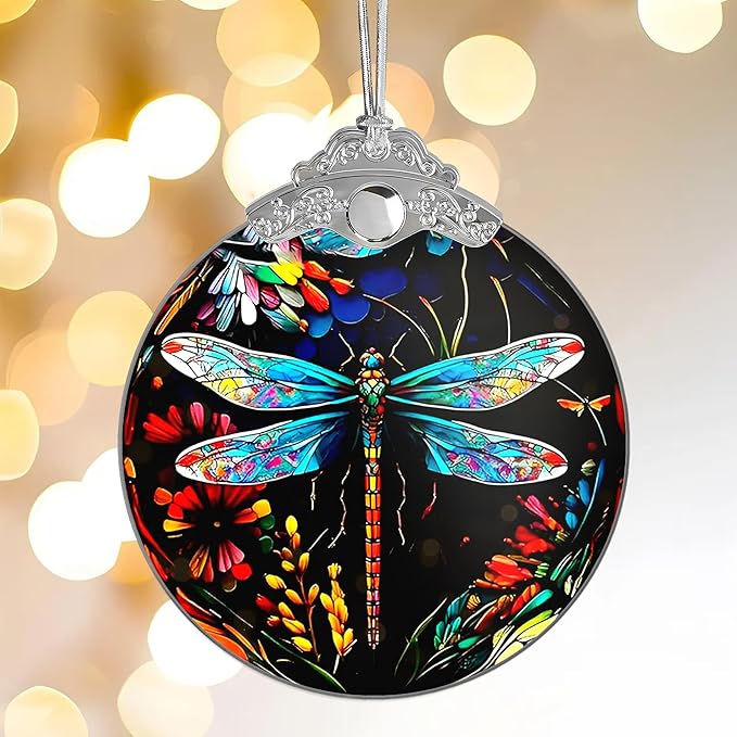 Stained Glass Effections, Christmas Tree 4 Inch Acrylic Ornament Art, Christmas by Sensemory