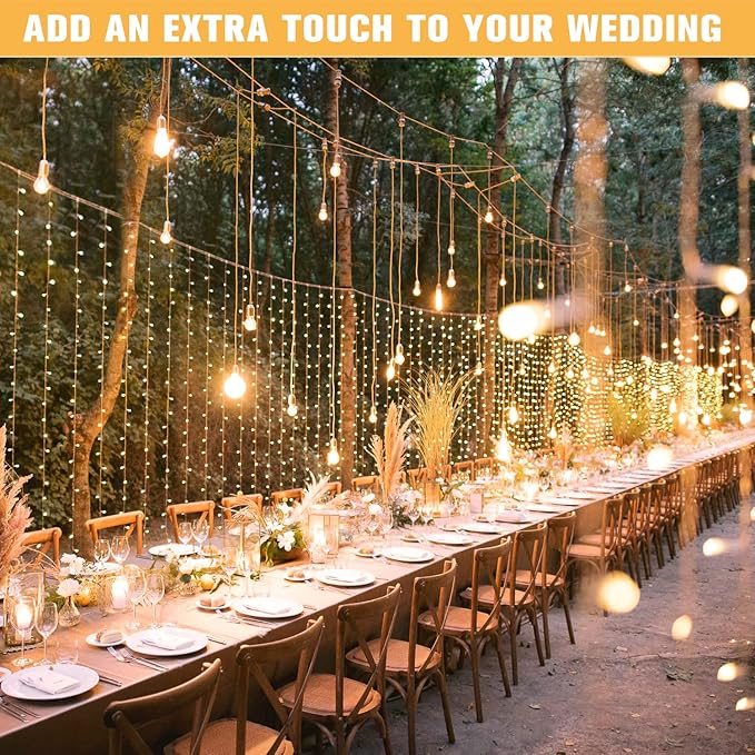 JMEXSUSS 600 LED Christmas Curtain Lights Outdoor, 9.5x19.6ft Christmas String - Image 4