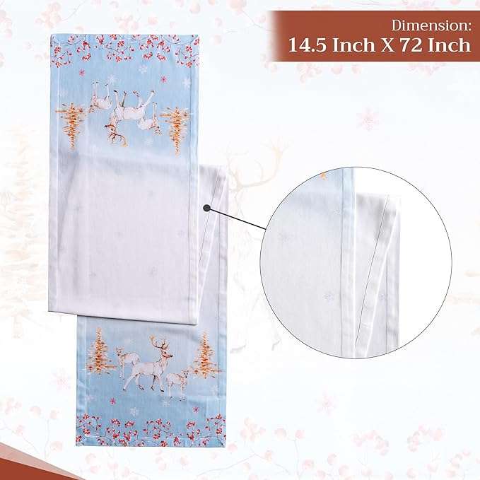 Maison d' Hermine Table Runner 100% Cotton Single Layer Table Runners 72 inches - Image 4