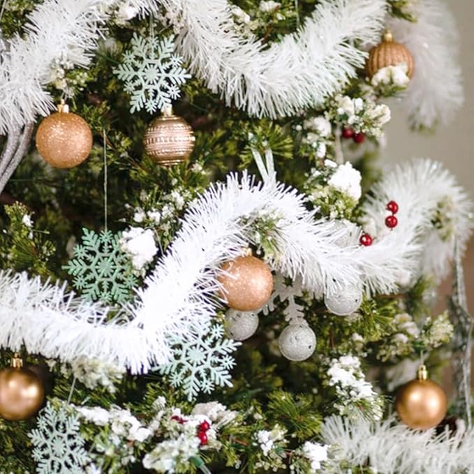 50 Feet Christmas Foil Fringe Banner Metallic Tassle Garland Metallic Backdrop - Image 4