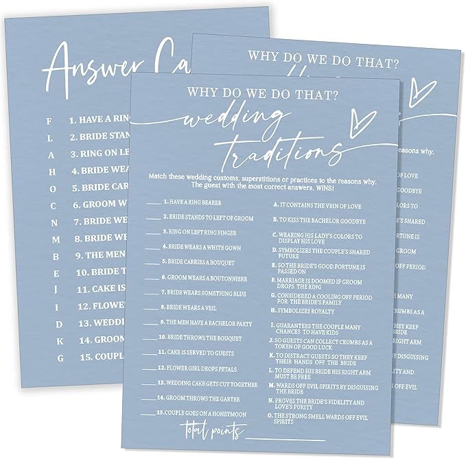Fun Wedding Games Set by Unknown