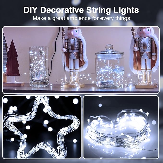 2 Pack 16Ft 50Leds Fairy Lights Mini Led String Lights Twinkle Lights - Image 4