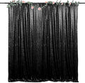 Black Sequin Backdrop Curtains 8FTx8FT 1 Panel Sparkly Background Drapes by HMQIANG