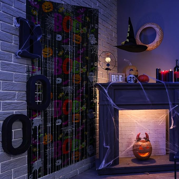 Boo Theme Streamers Party Backdrop - Image 2