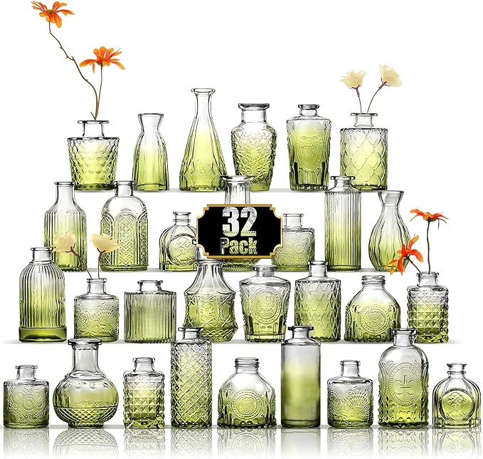 Arme Bud Vase Set of 32, Small Vases by Arme
