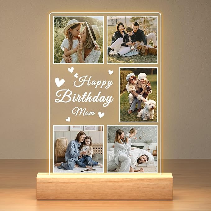 Personalized Birthday Gifts for Mom from Daughter Son, Custom Collage Picture by Jkolalin