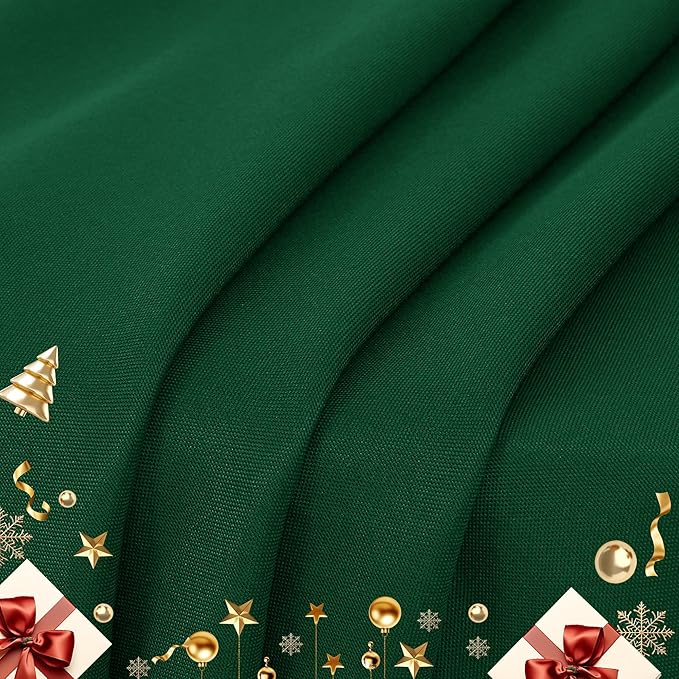 sancua 6 Pack Round Tablecloth 90 Inch Hunter Green, Stain and Wrinkle - Image 5