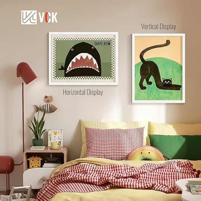 VCK 18x24 Frame 2 Pack, Exclusive Textured Solid Wood Poster Frame, Display - Image 6