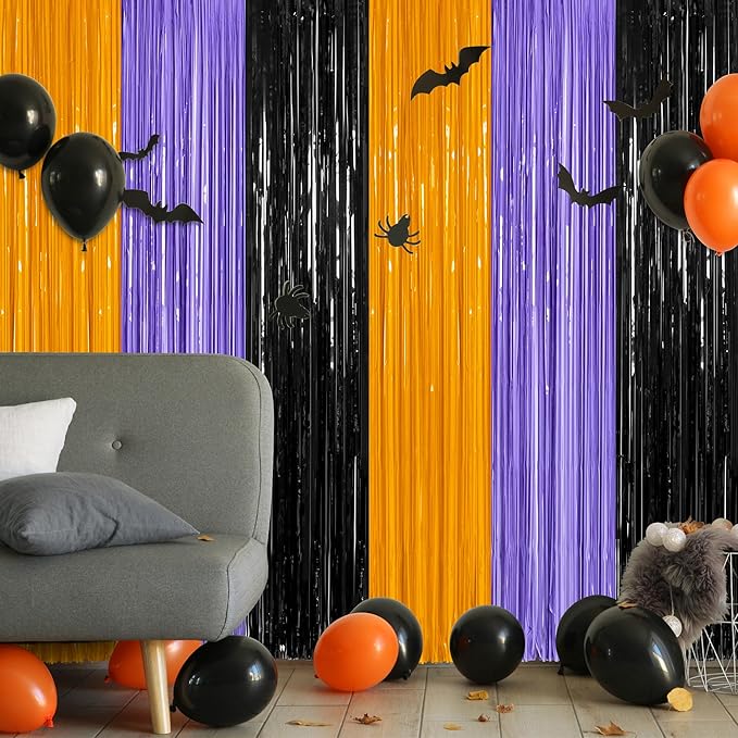 8 Pack Halloween Decorations Indoor, 3.28 FT x 7.05 FT Party Streamer, - Image 5