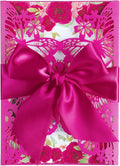 20 PCS 5.12x7.2 Butterfly Quinceanera Invitation, Laser Cut Wedding Invitation by FEIYI