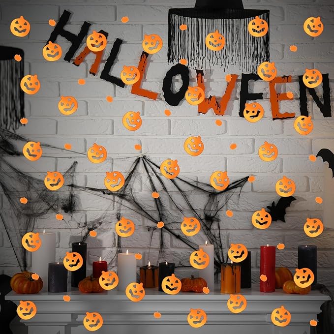 MARFOREVER Halloween Pumpkin Confetti Table Decorations - Image 7