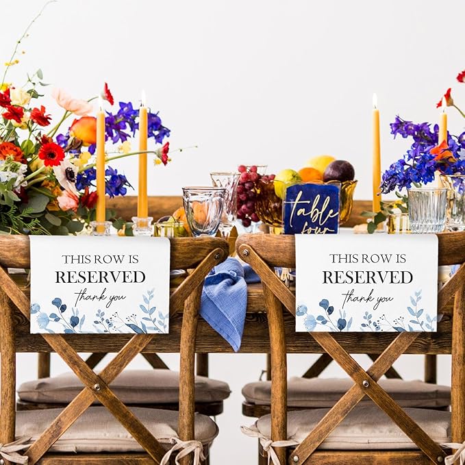 Reserved Seating Chair Signs, This Row Is Reserved Pew Cloths Seating - Image 6