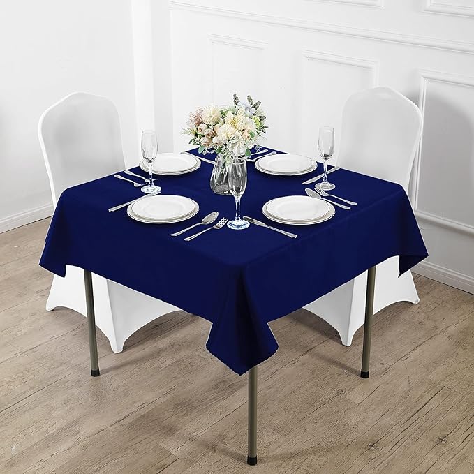 Fokitut 2 Pack Waterproof Square Tablecloth, 52x52 Inch, Stain Resistant and - Image 5