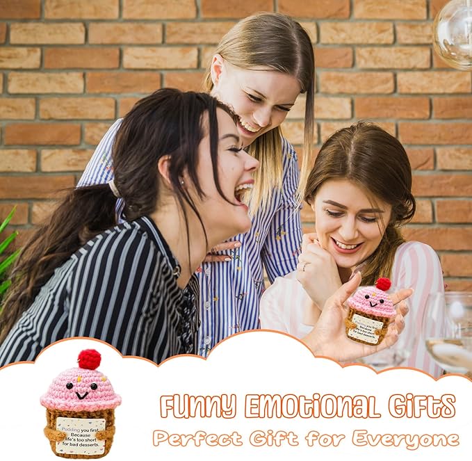 Emotional Support Crochet Pudding, Sweet Gifts - Image 6