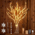 Hairui Lighted Branches with Iredescent Glitter 120 Fairy Lights USB Plug in by Hairui