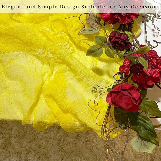12 Pack Yellow Cheesecloth Table Runner 20 x 120 Inch Long Rustic Gauze Cheese - Image 7