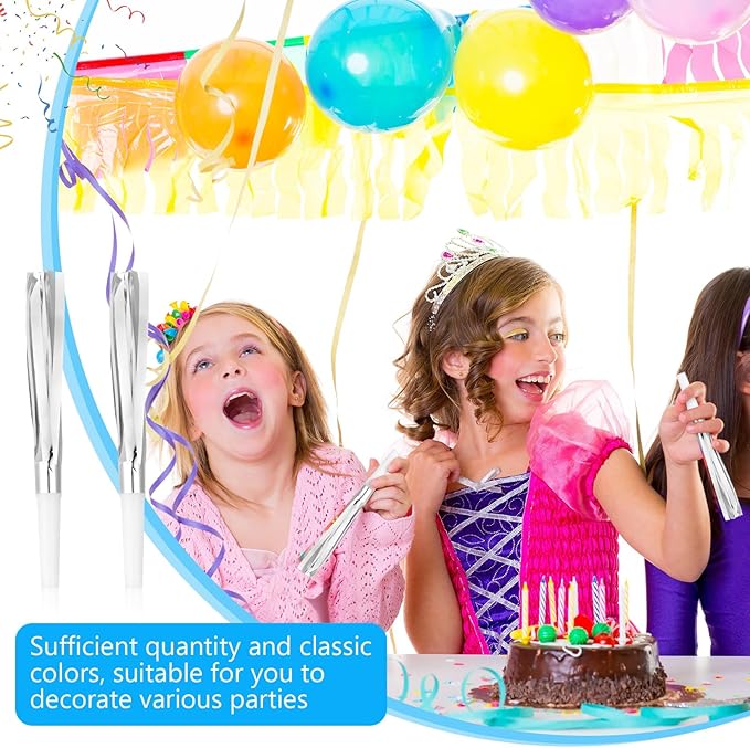 Metallic Fringed Noise Makers, for Noise Makers Party Favors, Baby Shower - Image 3