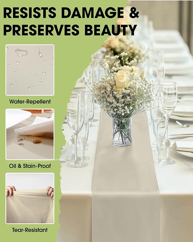 Pureegg Ivory Plastic Table Runners - Image 3