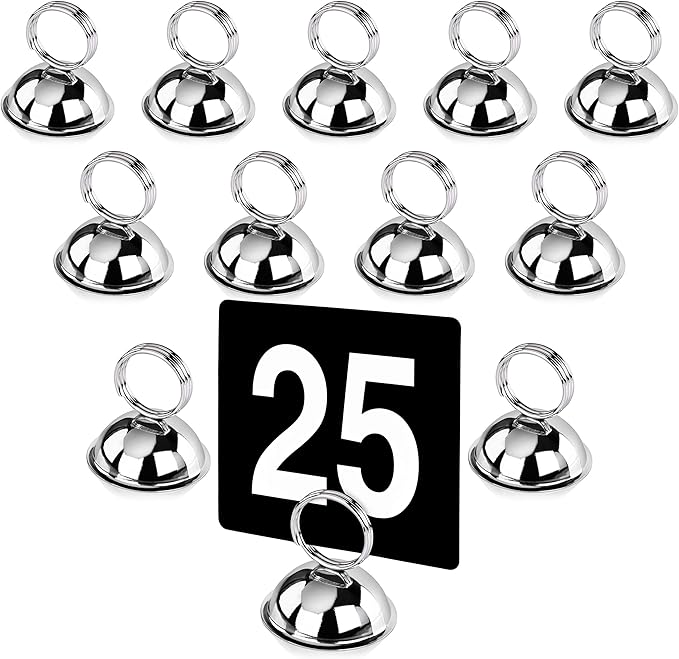 New Star Foodservice 23367 Split-Ring Style, Place Card/Table Number Holder by NewStarFoodservice